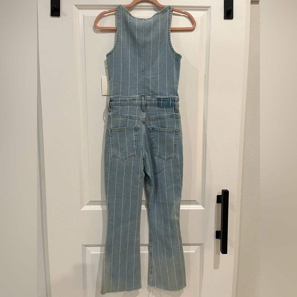 Etica Striped Denim Jumpsuit - Picture 5 of 6